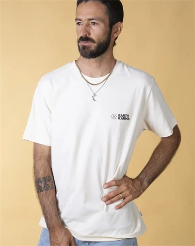 Elsk - Earth Karma Brushed T-Shirt - Off White 